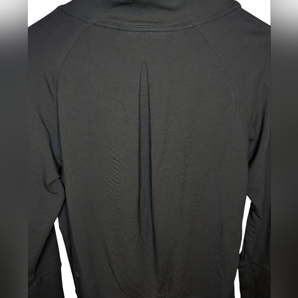 Lululemon Pullover Sweatshirt Size 6 Black High Lines Modal French Terry Lounge - Picture 7 of 13